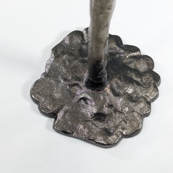 Pair of modernist candlesticks, Brutalist style MCM home décor - Picture 6 of 11